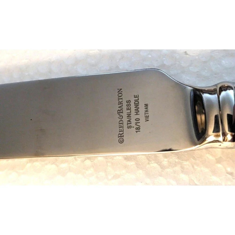 2 Reed & Barton Asian Birds French Hollow Dinner Knife 9 5/8